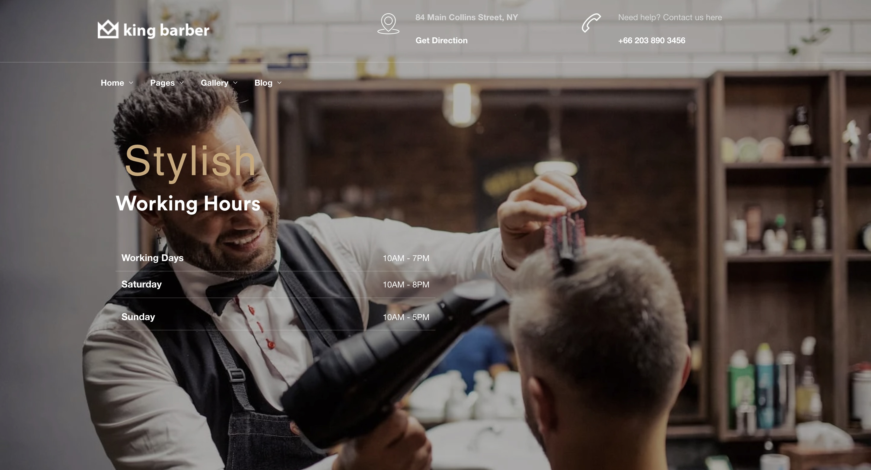 Barber Shop Website Example
